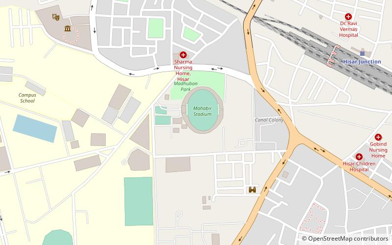 mahabir stadium hisar location map