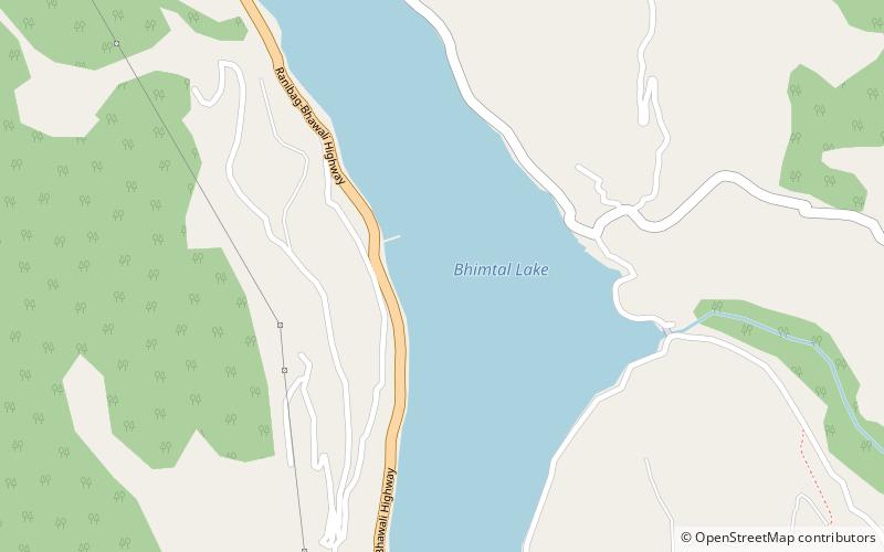 Bhimtal Lake location map