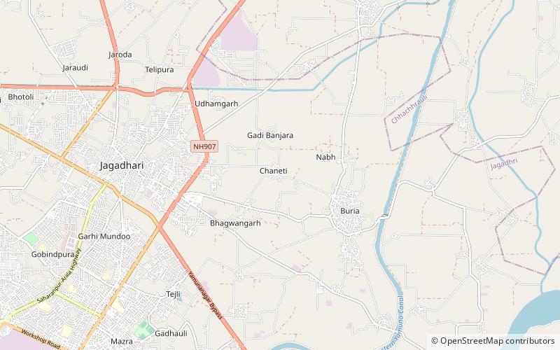 chaneti buddhist stupa yamunanagar location map