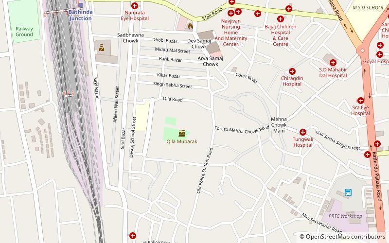 Bathinda Fort and Qila Mubaraq location map