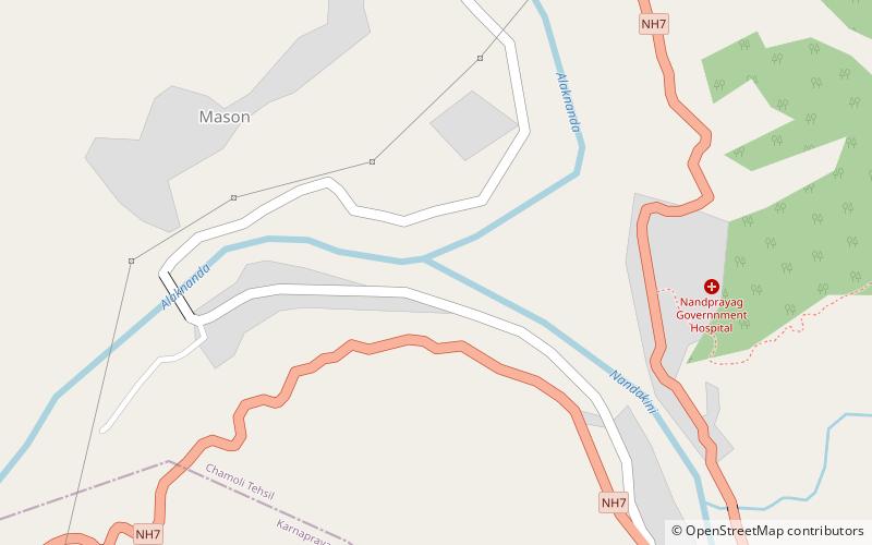 Nandakini location map