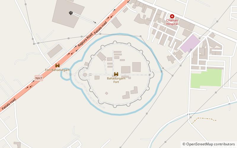 Bahadurgarh Fort location map