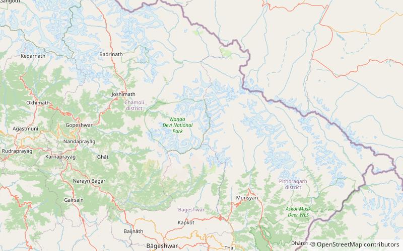 Nanda Devi Glacier location map