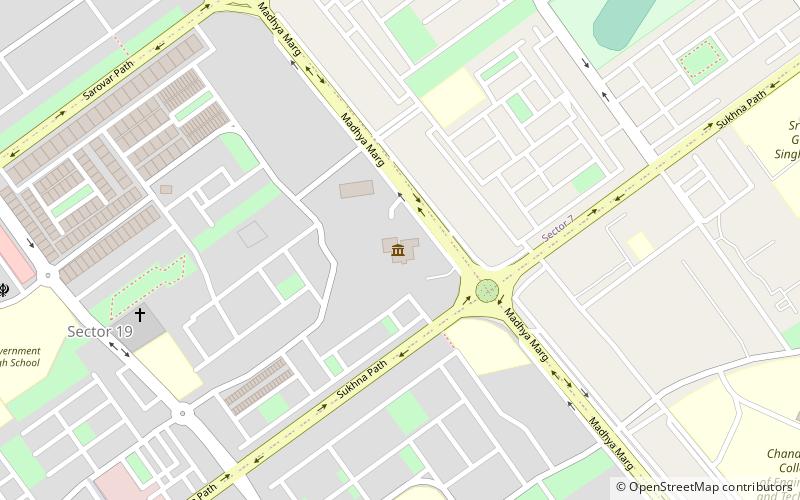 the le corbusier centre chandigarh location map