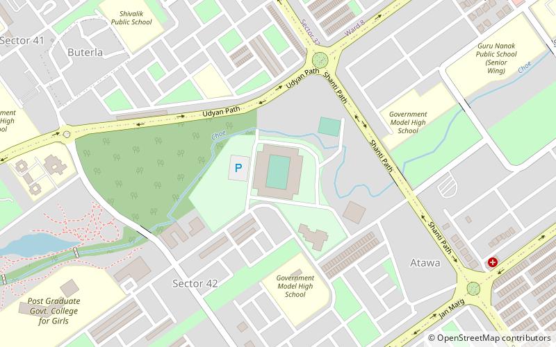 Chandigarh Hockey Stadium location map