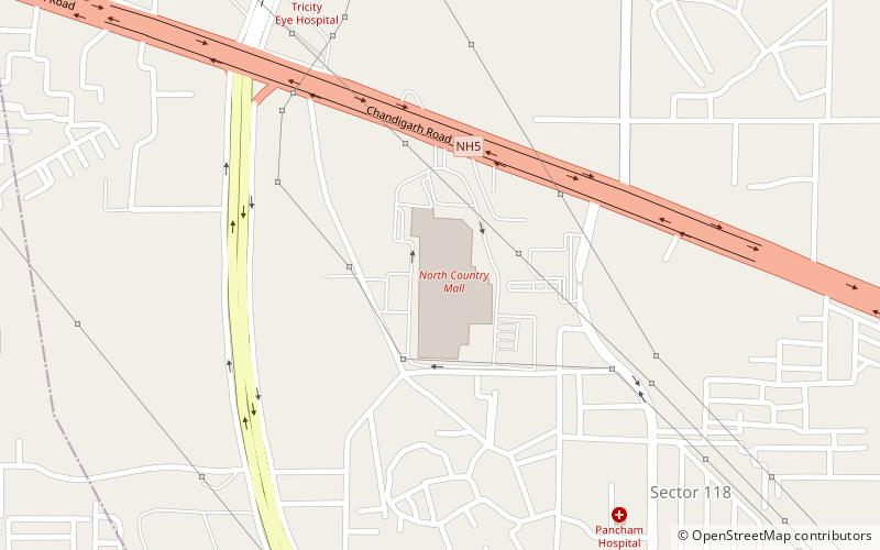 north country mall chandigarh location map