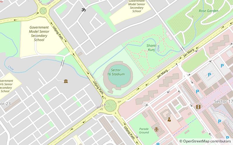 sector 16 stadium chandigarh location map