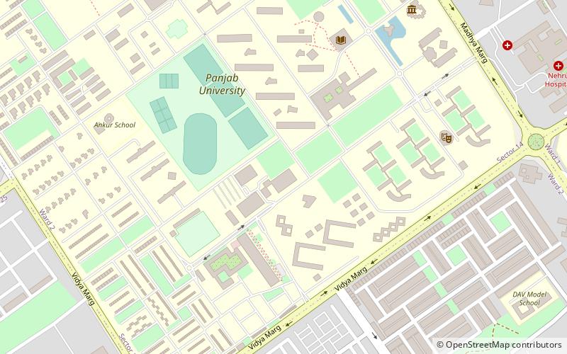 Panjab University location map