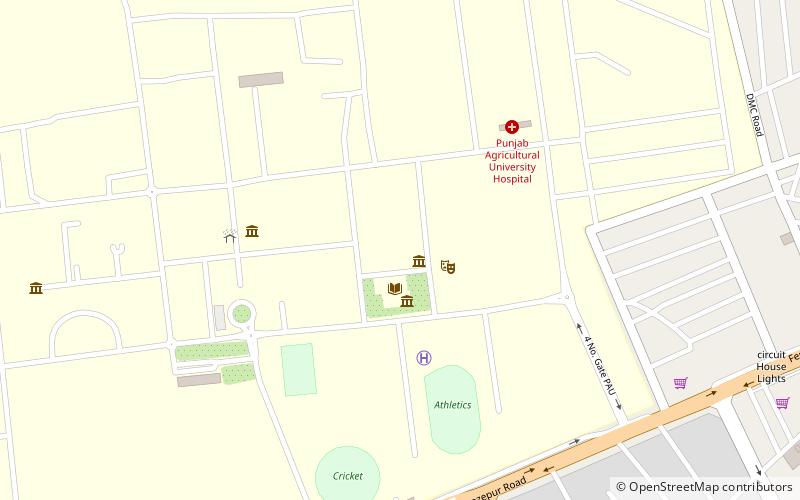 Punjab Agricultural University Stadium location map
