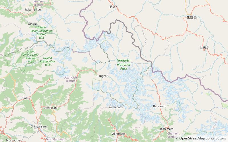 chirbas parbat gangotri national park location map