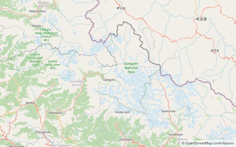 kalidhang park narodowy gangotri location map