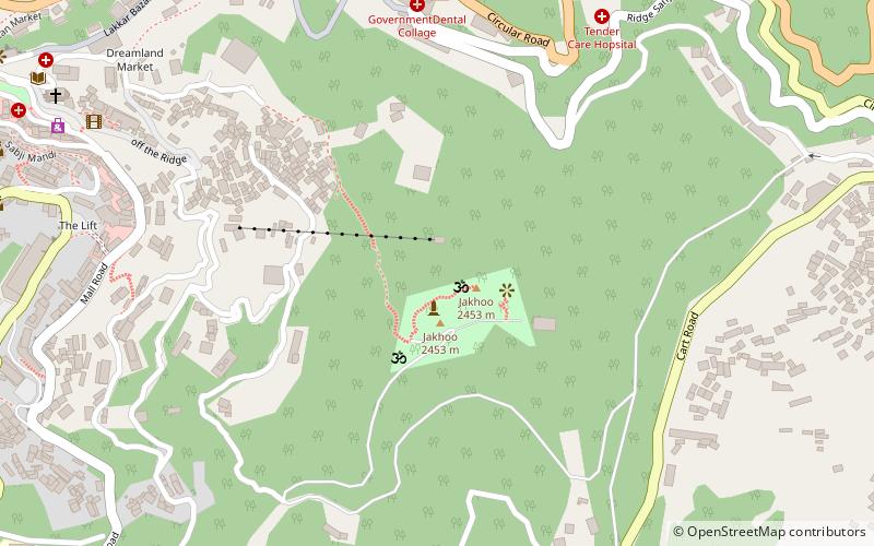 jakhu hill shimla location map