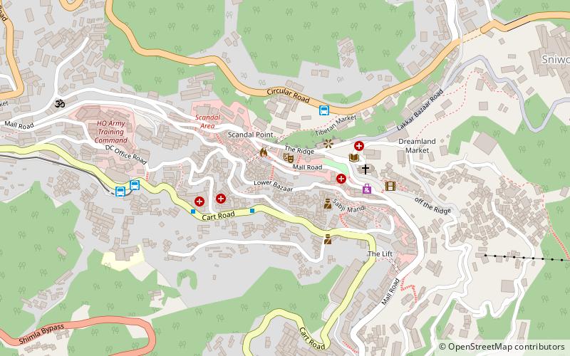 lower bazaar shimla location map