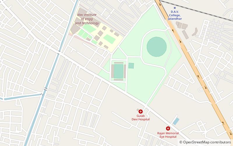 surjit hockey stadium jalandhar location map