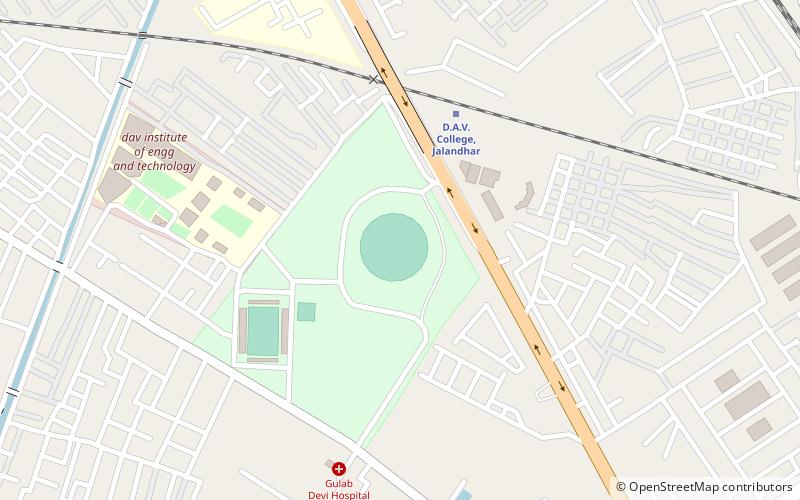 Gandhi Stadium location map