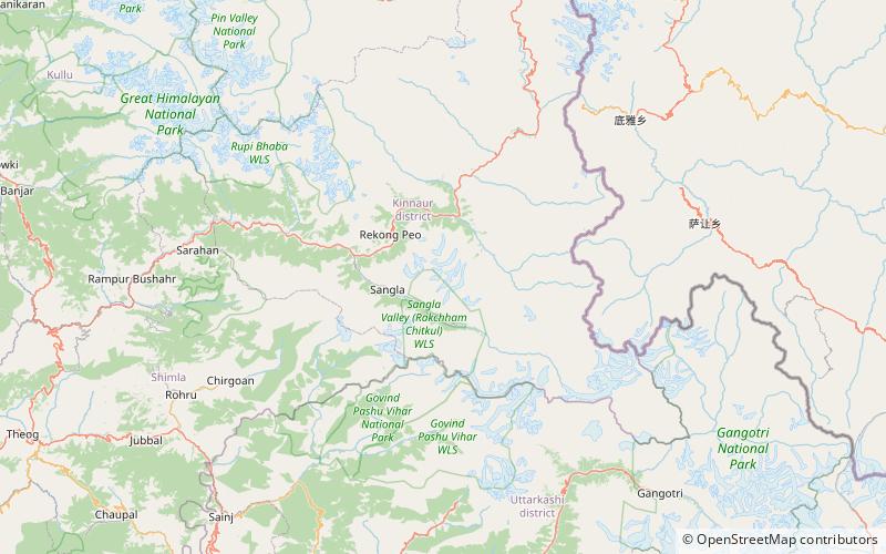 Kinnaur Kailash location map