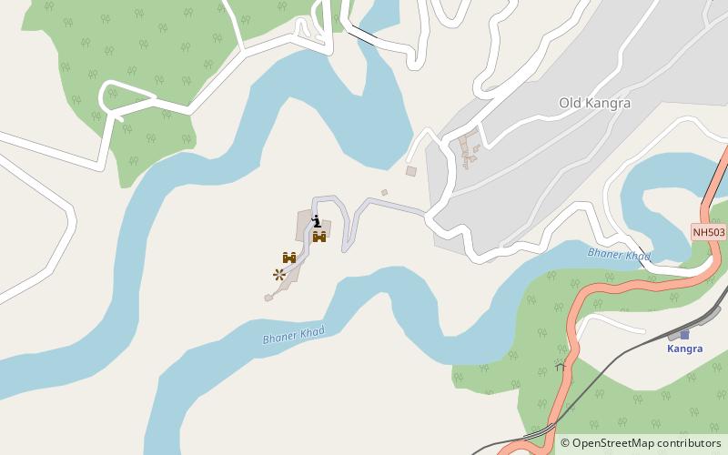 kangra fort location map