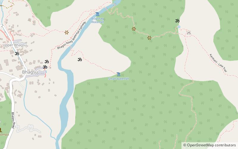 small waterfall bhagsu naag location map