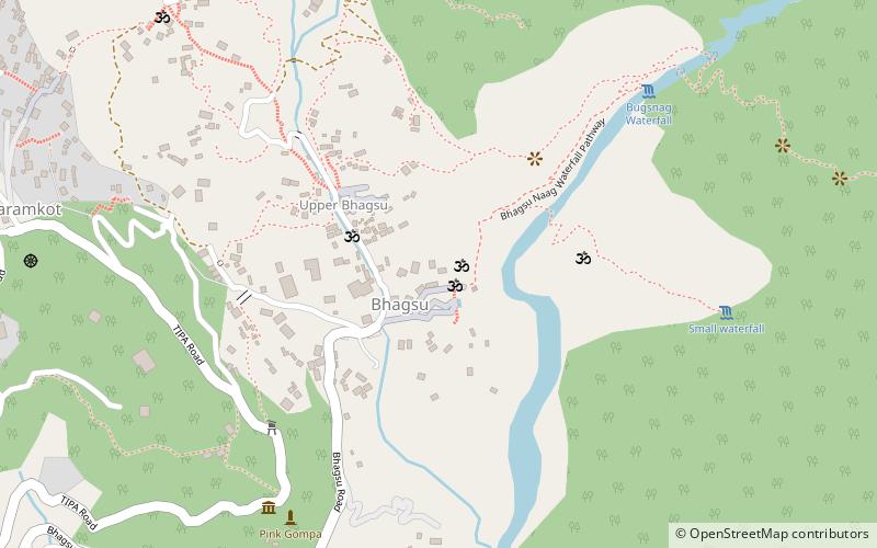 Bhagsu Nag Temple location map