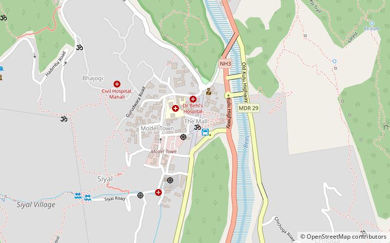 the mall manali location map