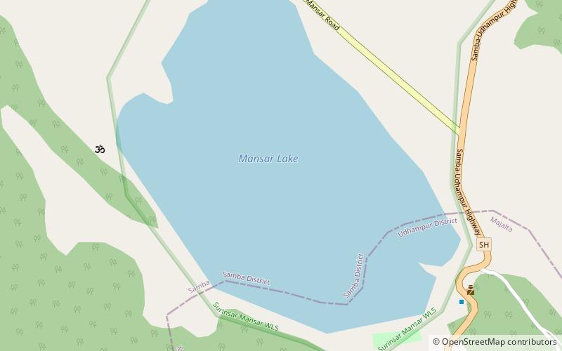 Mansar Lake location map