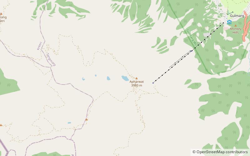 alpather lake gulmarg location map