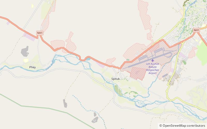 Spituk Monastery location map