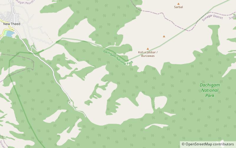 Zabarwan Range location map