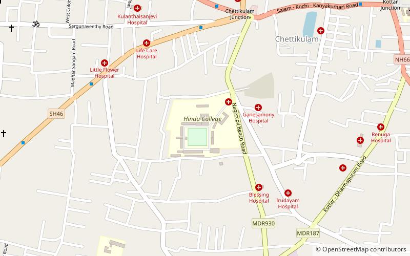 nagercoil division nagarkoil location map