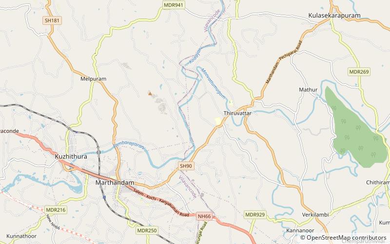 nizhal thangal marthandam location map