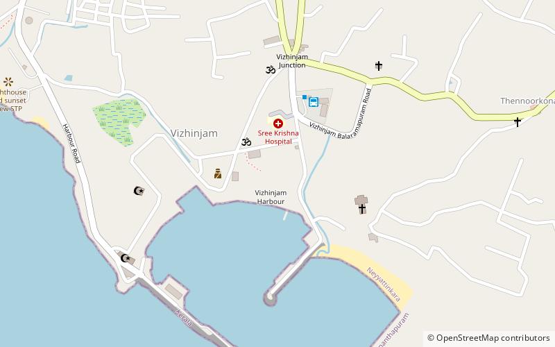 vizhinjam international seaport thiruvananthapuram location map