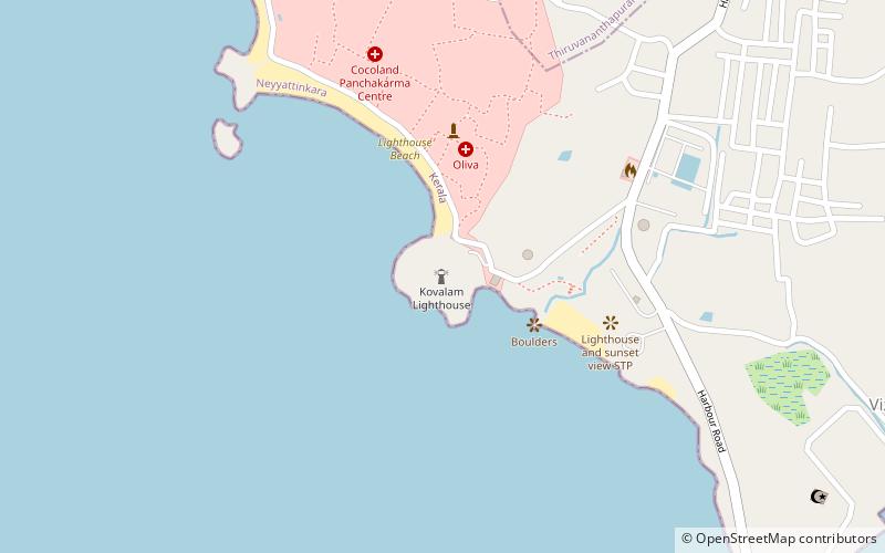 Vizhinjam lighthouse location map