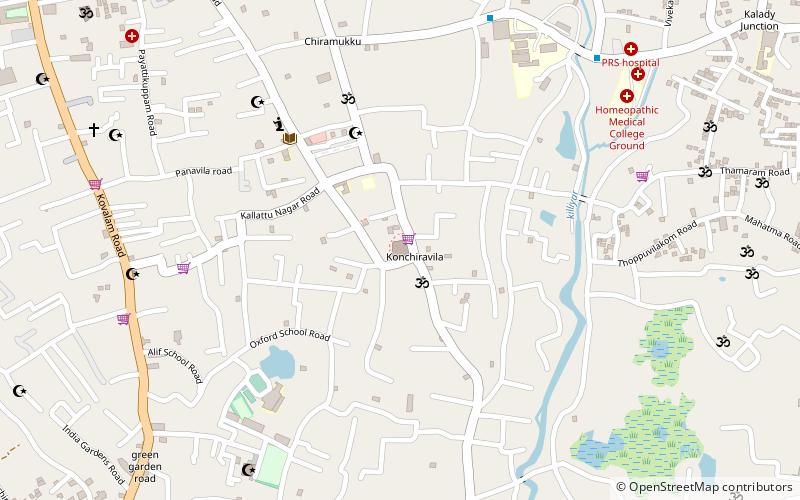 konchiravila devi temple thiruvananthapuram location map