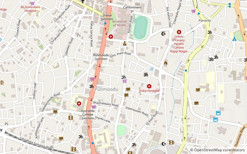 Gandhari Amman Kovil location map