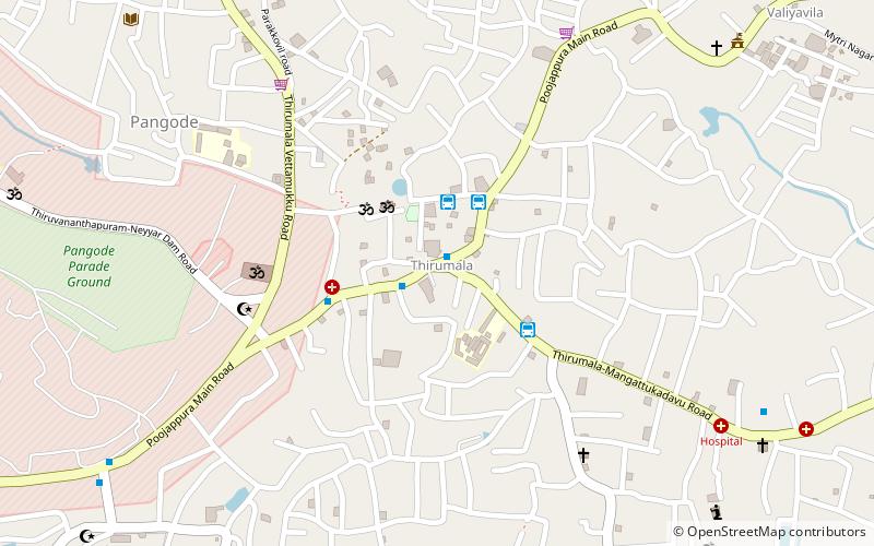 kusacode shri mahadeva temple thiruvananthapuram location map