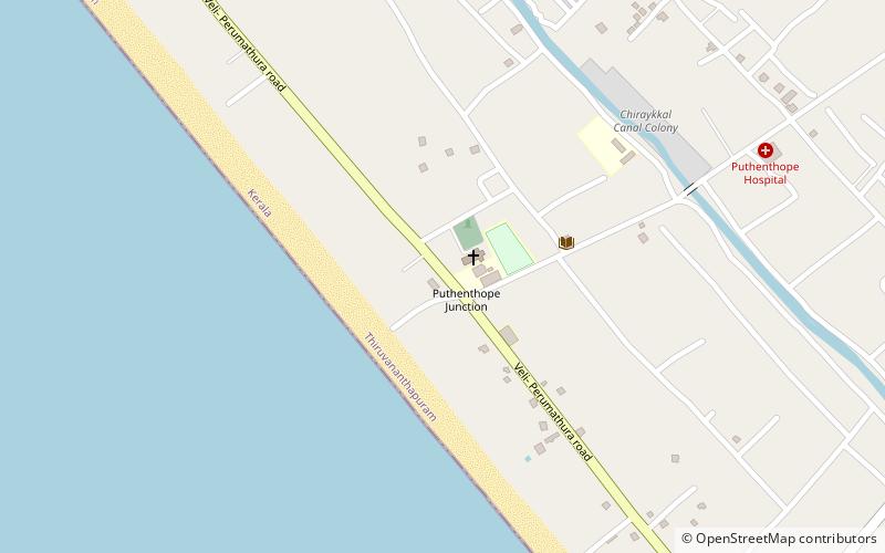 Puthenthope Beach location map