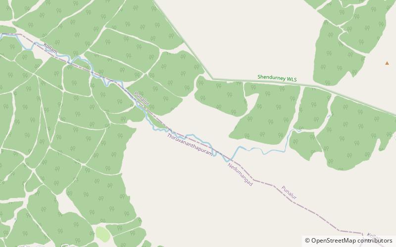 Shendurney Wildlife Sanctuary location map