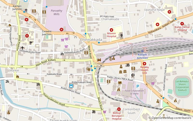 cheena kottaram kollam location map