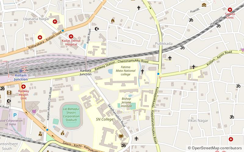 fatima mata national college quilon location map
