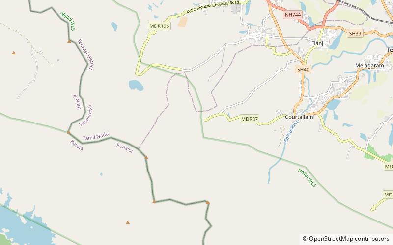 aintharuvi courtallam location map