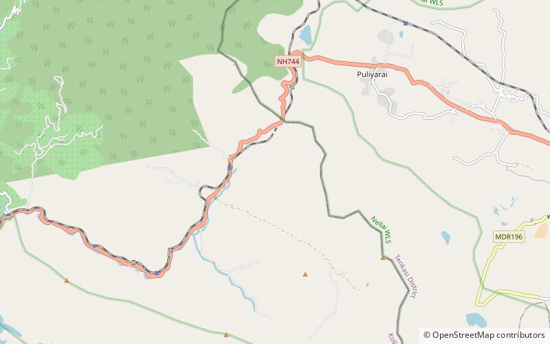 Palaruvi Falls location map