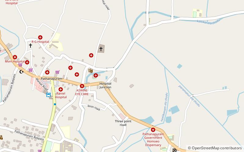 pathanapuram block panchayat punalur location map