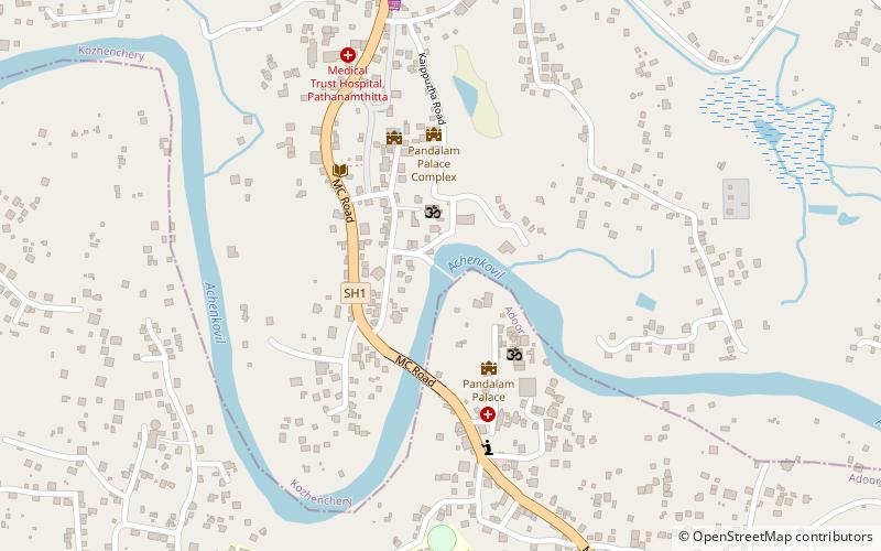 pandalam suspension bridge pathanamthitta location map