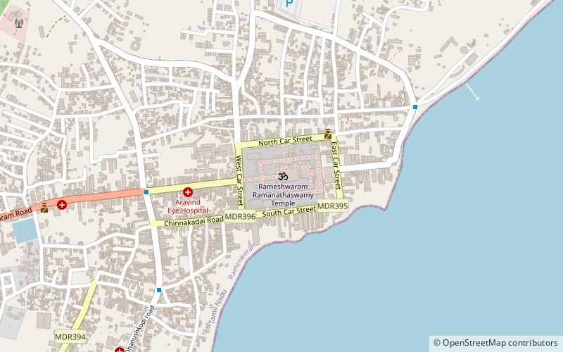 Rameshwaram Temple location map
