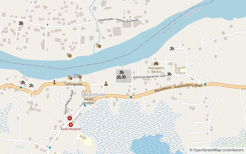 Aranmula Parthasarathy Temple location map