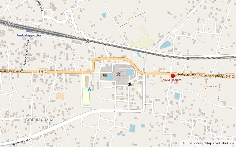 Ambalappuzha Sri Krishna Temple location map