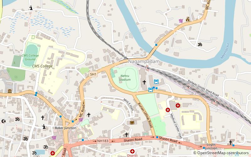 nehru stadium kottayam location map