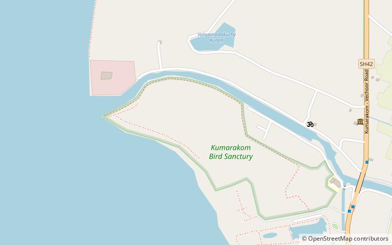 kumarakom bird sanctury location map