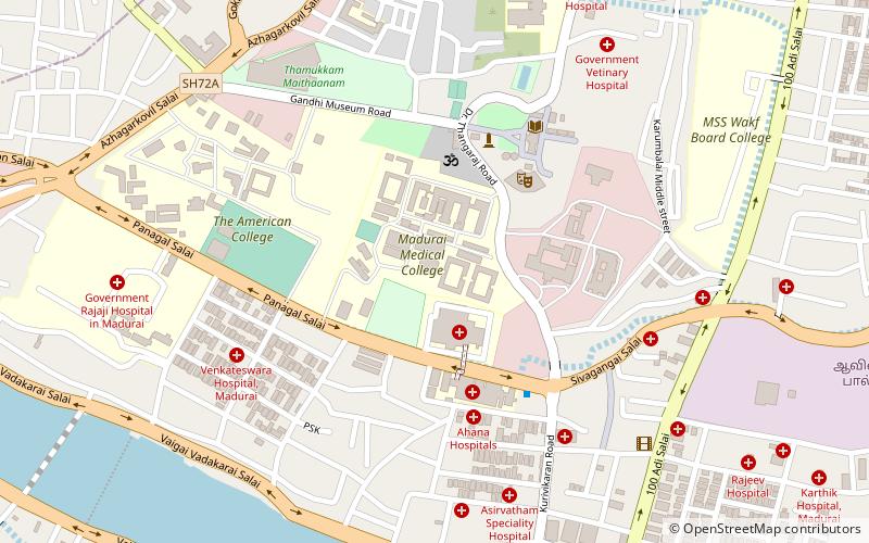 madurai medical college location map