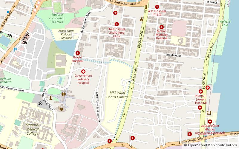 m s s wakf board college madurai location map